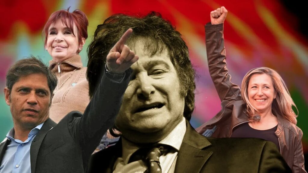 Milei, CFK, Kicillof, Bregman